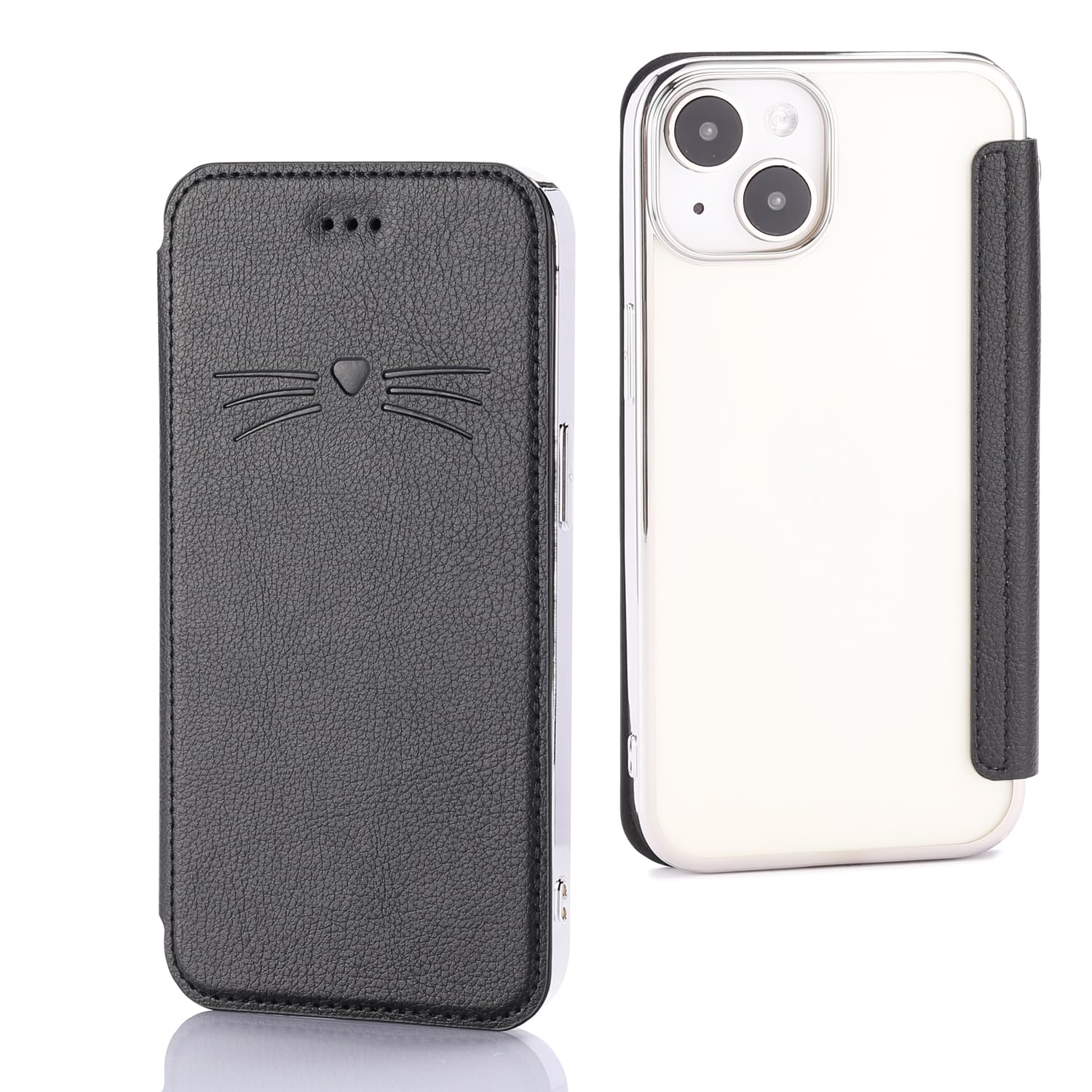 Amazon.co.jp: iPhone 14 スマホケース 手帳型 背面クリア 透明 薄型
